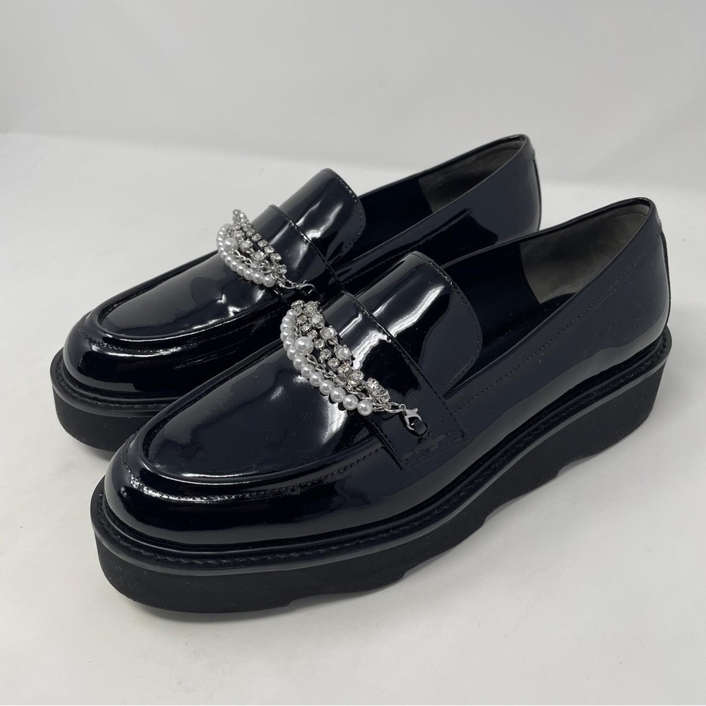 Stuart Weitzman Pearldrop Slip On Platform Loafer Flats - NWT - Picture 11 of 15